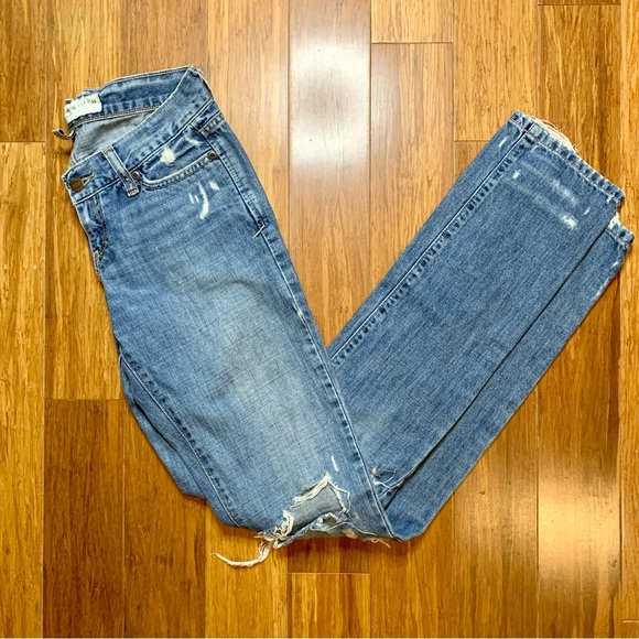 Vintage Abercrombie & Fitch Madison Distressed Low Rise Jean - Picture 2 of 8